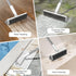 TidyTale 180 Grout Brush with Long Heavy Duty Handle, Swivel Floor Scrub Brush, V-Shaped Grout Line Scrubber with Stiff