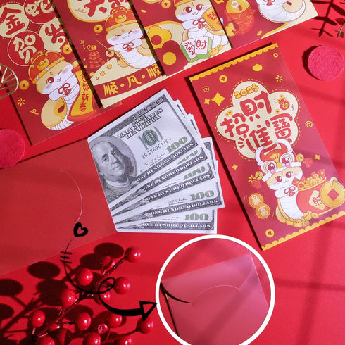 KESTAR 2025, 30Pcs 6 3.5x6.7Inch Chinese New Year Red Envelopes Chinese Traditional Lucky Money Hong Bao Red Envelope