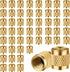 50Pcs 1/4 Flare Cap, Easy Installation Refrigerant Caps for HVAC Valve, Brass O Ring Seal Schrader Valve Caps