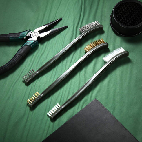 9 Pieces Mini Wire Brush Set - Scratch Wire Brushes for Detailing, Cleaning, Welding Slag, and Rust Removal