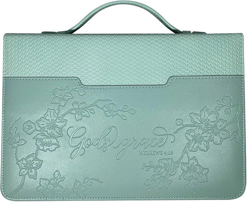 White Dove Designs Bible Cover-Debossed w/Weave Pattern-God's Grace-Mint-LRG by White Dove Designs