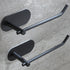 Hand Towel Holder, 2 Packs Black Self Adhesive Towel Bar, 6 3/10 Inch Towel Rack/Ring for Bathroom Kitchen