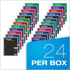 Oxford Spiral Notebooks, 1 Subject, Wide Ruled, 70 Sheets, 24 per Pack, Colors Vary