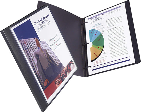 Avery Lay Flat Report Cover with 3 Plastic Fasteners, Clear Front Window, Holds up to 50 Sheets, 3 Gray Covers (47781)