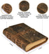 LEATHER VILLAGE Lined Paper Leather Bound Journal, 260 Pages, Rustic Brown, 6 x 4 Inches, Writing Notebook