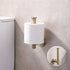 Toilet Paper Holder, SUS304 Stainless Steel Round Size, Brushed Gold, 2 Pack