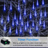 Aluan 40cm Meteor Shower Rain Lights, 10 Tubes 360 LEDs Waterproof Hanging Lights for Christmas Holiday Decor, Blue