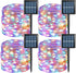 YEGUO 4 Pack Multicolor Solar Fairy Lights, Each 33ft 100 LED Christmas