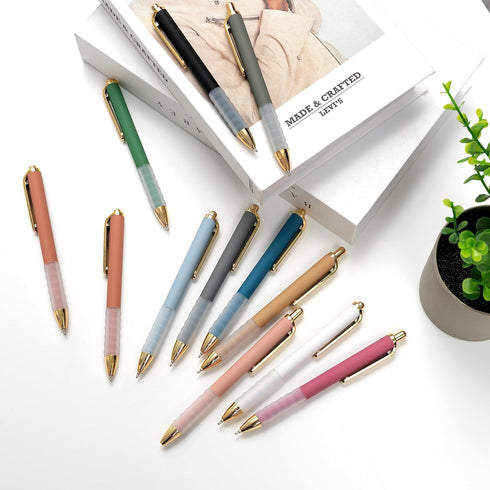 Linbsunne 18-Count Black Ballpoint Pens, Medium Point 1mm with Super Soft Grip for Men and Women