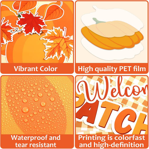 Fall Pumpkin Bulletin Board Set Decorations for Classroom Autumn 3D Thanksgiving Pumpkin Honeycomb Decor