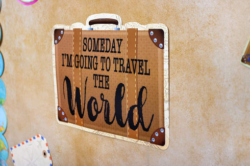 Teacher Created Resources Travel The Map Future World Changers Bulletin Board Set, 14" x 19-1/2" Globe
