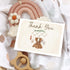 50 Pack Whaline Baby Shower Thank You Cards Boxed Vintage Khaki Cloth Note Card with Envelopes Stickers Greeting Blank