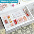 88PCS Set, 5-Size Vtopmart Clear Plastic Drawer Organizers Versatile Bathroom Drawer Organizer Trays, Storage Bins