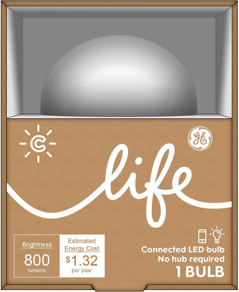 A19 Bulb, 1-Pack C by GE C-Life Smart LED Light