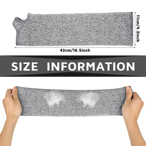 Zhanmai Cut Resistant Leg Sleeves Bite-Proof Protective for Welding Lawn Mowing Guard Safety (Gray, Heel Hole Style)