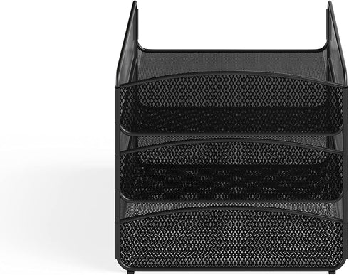 Safco Products Onyx Organizer Triple Tray, Powder Coated Rectangular Storage for Home, Office & Classroom Desktop or