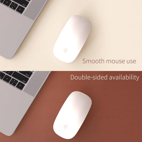 RENMTURE Double-Sided Faux Leather Desk Mat, Large Mouse Pad for Home and Office, Beige/Brown (32"x16")