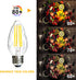 ROMANJOY F15 Dimmable LED Light Bulbs, 8W Equivalent to 80W, 2700K Warm White, E26 Vintage Bulb, 4-Pack