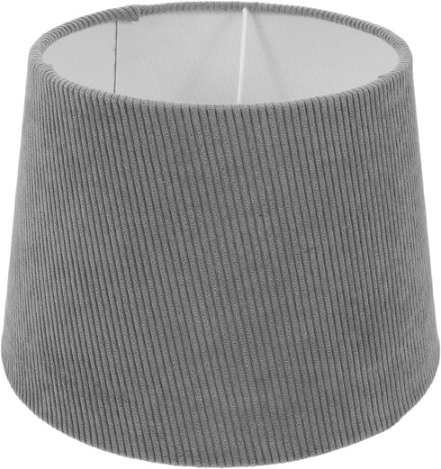 Modern Grey Fabric Lampshade for Table and Floor Lamp, 18.5cm Diameter Cloth