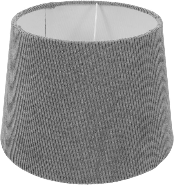Modern Grey Fabric Lampshade for Table and Floor Lamp, 18.5cm Diameter Cloth