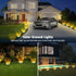 8 Pack 8 IP65 Solar Ground Lights Outdoor, LED Solar Disk Lights, Waterproof Long Lasting Flat Light for Garden Pathway