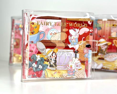 Mini Kawaii Spiral Notebook Binder, Transparent Design for Easy Use