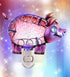 Puzzled Glass Pig Night Light - Decorative Glass Art Animal Night Light for Kids with On and Off Switch, Cute Lamp