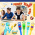 Sayglossy 12 Pcs Boxing Pen Robot with Punching Arm and Crisp Button Sound Interesting Frog Funny Ballpoint Cool