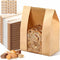 ZENFUN 100 Pack Paper Bread Bags with Stickers, 12.6 x 8.3 x