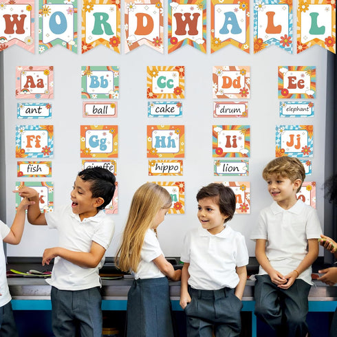 gisgfim Word Wall Classroom Bulletin Board Set, Alphabet Letters for Wall Decoration in Preschool Primary School