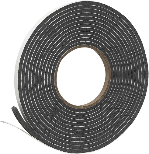 Frost King Vinyl Foam Tape, Closed Cell, 3/8" W, 3/16" Thick, 17' L, Grey, 2 Pack