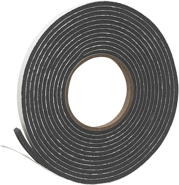 Frost King Vinyl Foam Tape, Closed Cell, 3/8" W, 3/16" Thick, 17' L, Grey, 2 Pack