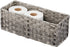 Counter 3 mDesign Rustic Farmhouse Woven Toilet Paper Holder Basket - Small Storage Organizer Tank Topper for Bathroom