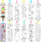Haooryx Color Your Own Ice Cream Bookmarks - 72Pcs Summer Ice Cream