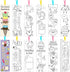 Haooryx Color Your Own Ice Cream Bookmarks - 72Pcs Summer Ice Cream