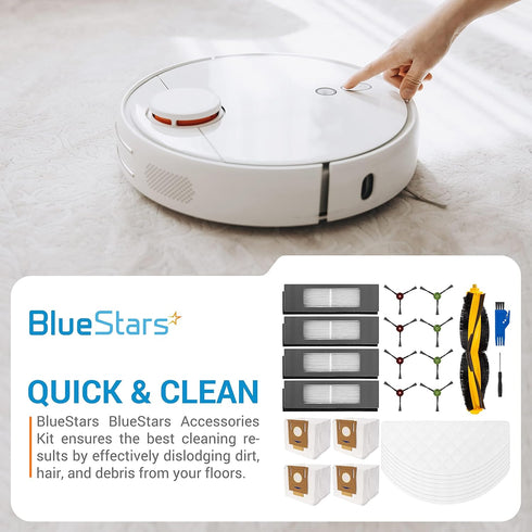 BlueStars Replacement Accessories Kit for ECOVACS DEEBOT OZMO T8, T8 AIVI, N8 Pro Robot Vacuum