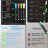 Magnetic Dry Erase Black Menu Board (16 x 12") for Fridge, Weekly Meal Planner with 4 Neon Chalk Markers & Cloth Eraser