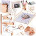 Yaomiao 13 Pcs Acrylic Desk Accessories Kit Organizer Gift Set for Women, Office Supplies, Rose Gold