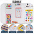 6 Pack, 10" 13.5" Essex Wares - Assorted, Dry Erase Pocket Document Protectors, Wide x Tall- Dry Erase Clear Plastic