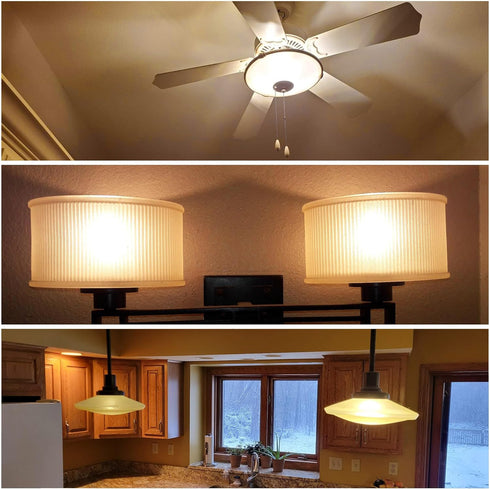 JDE11 LED Bulbs Dimmable, Replace 120V 75W Halogen Candelabra Bulbs, 2700K Warm White, 7W, 2 Pack