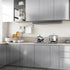 BESWEE 15.7''x315'' Countertops Stainless Steel Contact Paper for Appliances Stainless Steel Wrap for Kitchen Peel