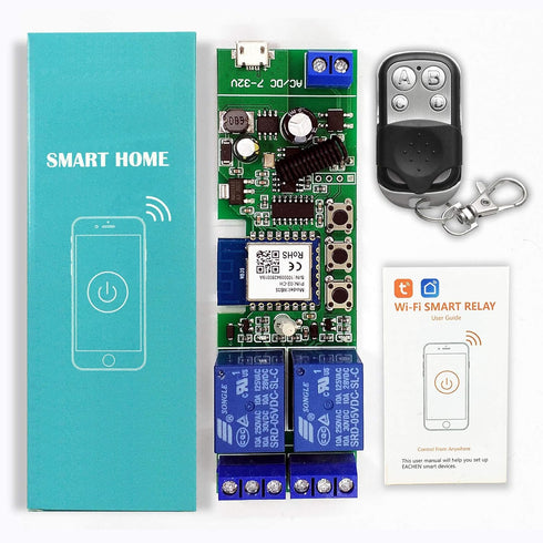 Newgoal 2 Inching 433 channelsWiFi Wireless Smart Switch Self-locking Relay Module, be applied to access control Tuya
