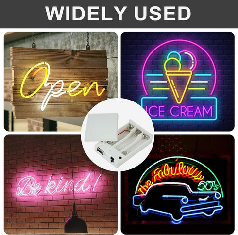 YCQDDA (4 Pack 5V 5V PCS) Portable USB Battery for LED Neon Signs Battery Operated Power Supply Converter for Plug