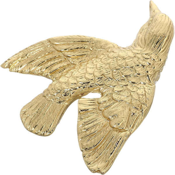 HOMSFOU Brass Bird Drawer Pulls Vintage Dresser Cabinet Knobs Decorative Bird Shape