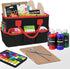 Godery Desktop File Folder Tote Organizer - Art Storage Craft Bag with Handles for Office Desk or Make-up, Black