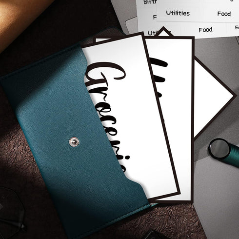 7 3.5 Inch 8 2 Frienda Cash Envelope Wallet PU Leather x Reusable Budget Money Pouch Envelope Organizer Cash Dividers