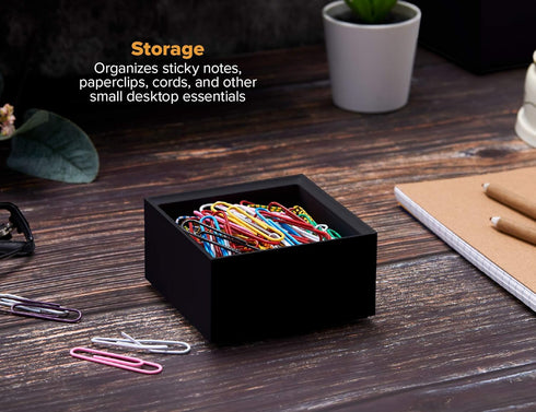 Bostitch Office Konnect Desk Organizer, Accessory Tray for Stacking Desktop Storage in Black