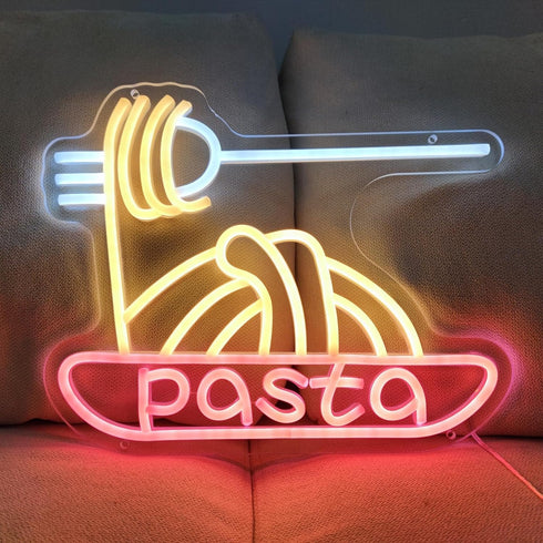 12.9" 10.4" Pasta Neon Sign Italian Pasta Decor Italian Pasta Restaurant Decorations Food Neon Sign Pasta Party