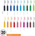 Zebra Gel Ballpoint Pen Sarasa Clip - 0.5 mm 20 Color Set for Vibrant Writing