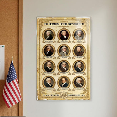 Set (4 Pack) Summary, 11x17 JELLY BEAN GENIUS Constitution Poster - Framers, Flag, Article I - Laminated - US History